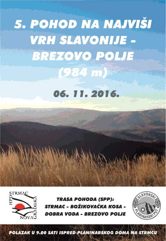 
 V. pohod na vrh Slavonije - najava
